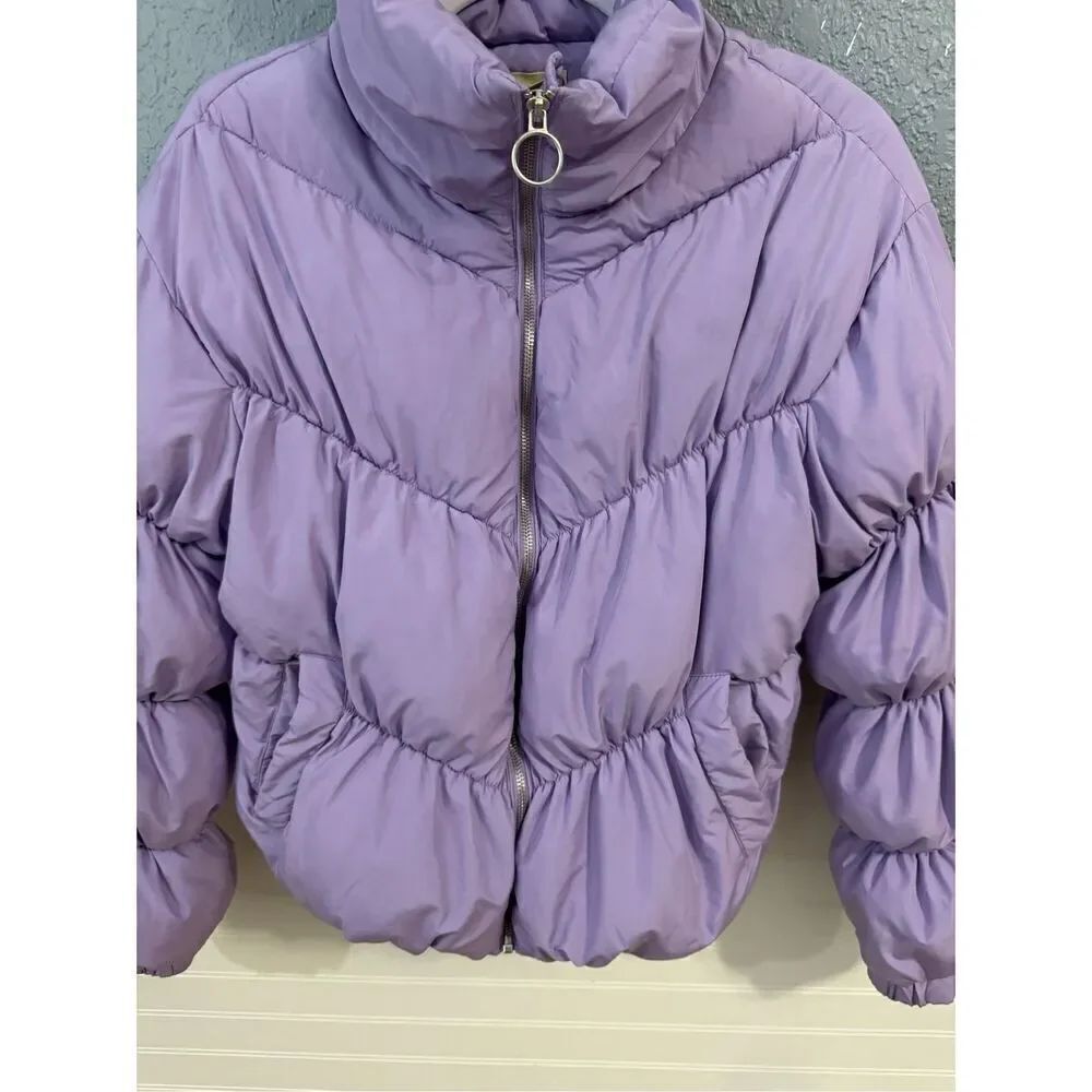 Judith March Purple Puffer Jacket - Picture 3 of 8